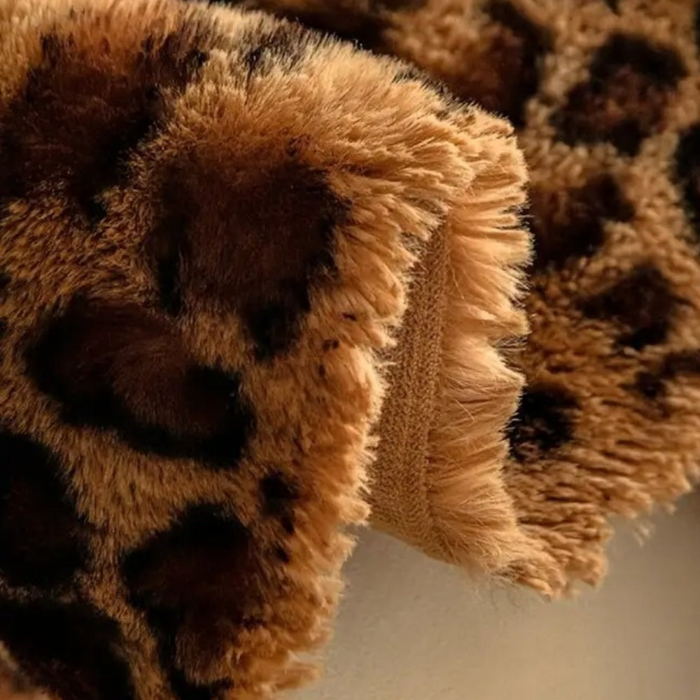 Mysig Leopardmönstrad Sofföverdrag