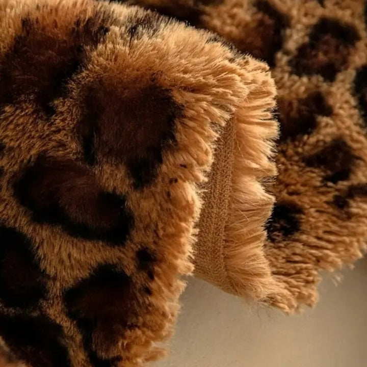 Mysig Leopardmönstrad Sofföverdrag