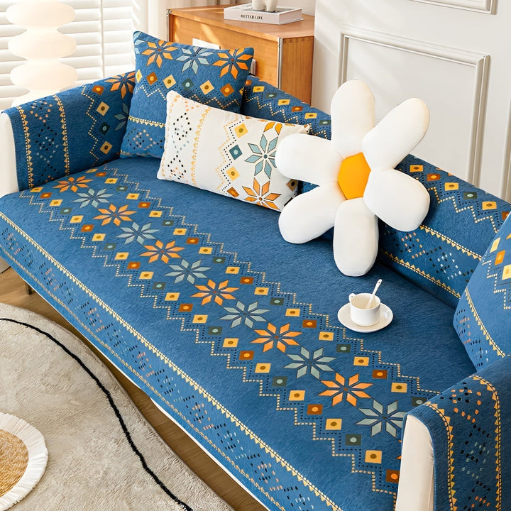 Boho Stil Sofföverdrag – Elastiskt &amp; Används Året Runt | Skyddar och Ger ett Nytt Utseende |