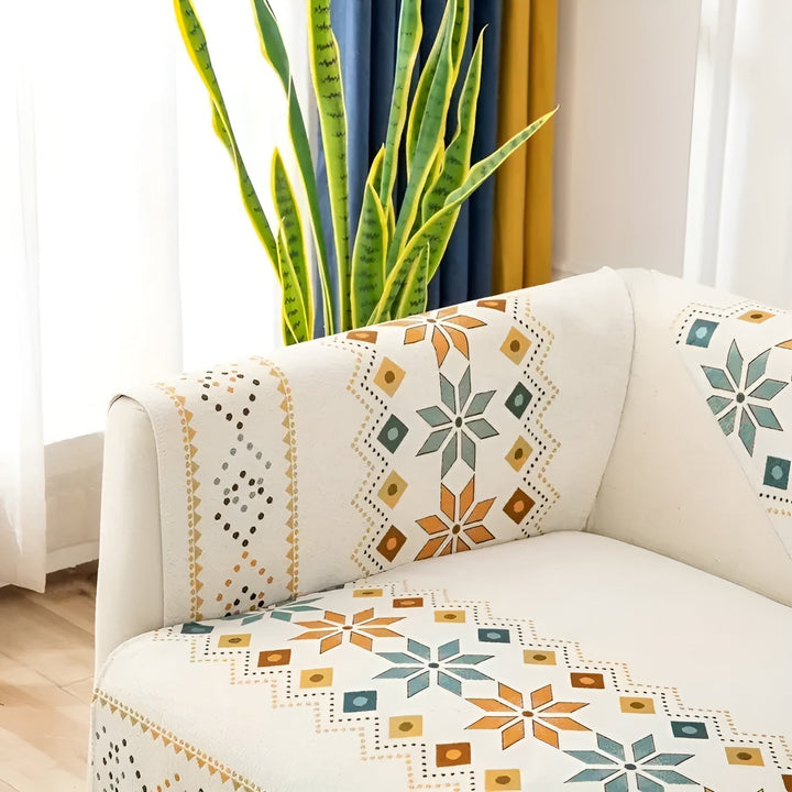 Boho Stil Sofföverdrag – Elastiskt &amp; Används Året Runt | Skyddar och Ger ett Nytt Utseende |