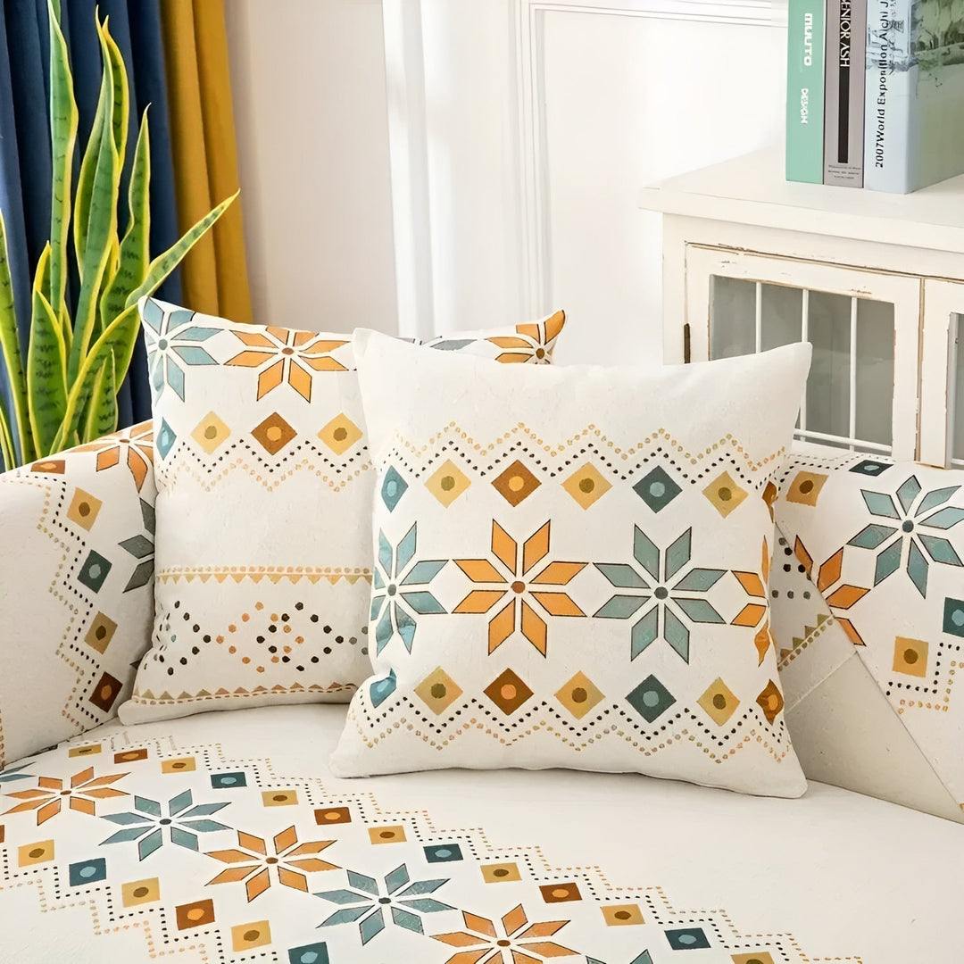 Boho Stil Sofföverdrag – Elastiskt &amp; Används Året Runt | Skyddar och Ger ett Nytt Utseende |