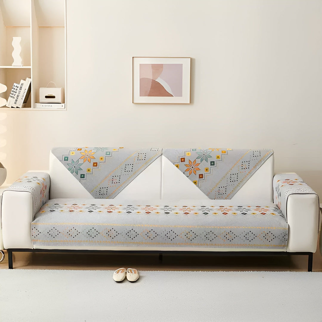 Boho Stil Sofföverdrag – Elastiskt &amp; Används Året Runt | Skyddar och Ger ett Nytt Utseende |
