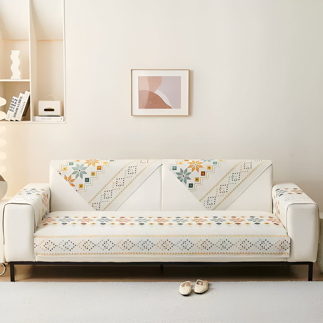 Boho Stil Sofföverdrag – Elastiskt &amp; Används Året Runt | Skyddar och Ger ett Nytt Utseende |