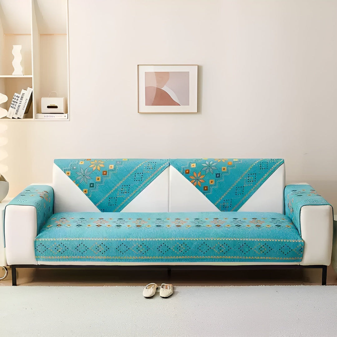 Boho Stil Sofföverdrag – Elastiskt &amp; Används Året Runt | Skyddar och Ger ett Nytt Utseende |