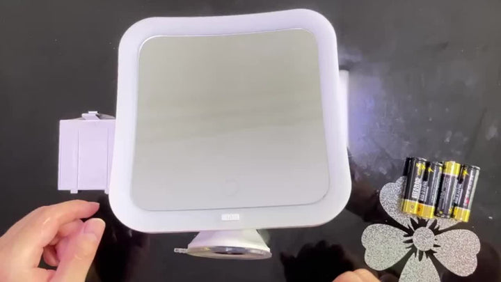 GlowSnap - Sminkspegel med Touch-kontroll och Sugkopp