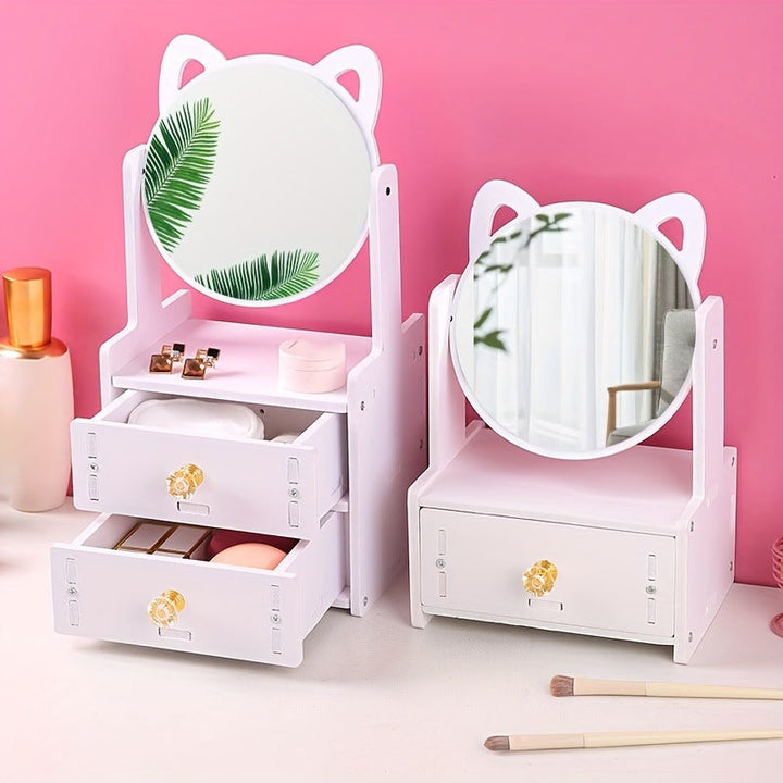 MeowGlow - Makeup Spegel med Kattöron och Förvaring