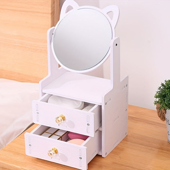 MeowGlow - Makeup Spegel med Kattöron och Förvaring