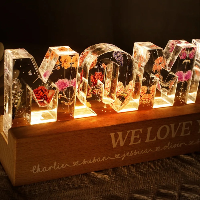 Anpassad Blomtryckt LED Nattlampa |