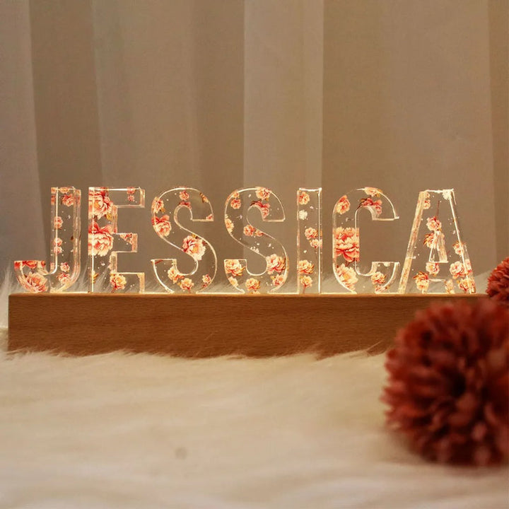 Anpassad Blomtryckt LED Nattlampa |
