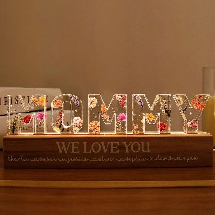 Anpassad Blomtryckt LED Nattlampa |