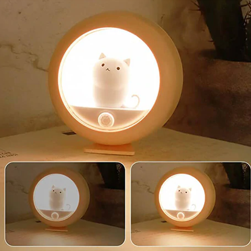 Söt Katt Nattlampa