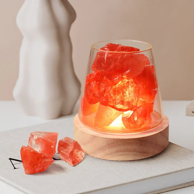 Himalaya Saltlampa - Kristall Nattlampa &amp; Aromaterapidiffuser