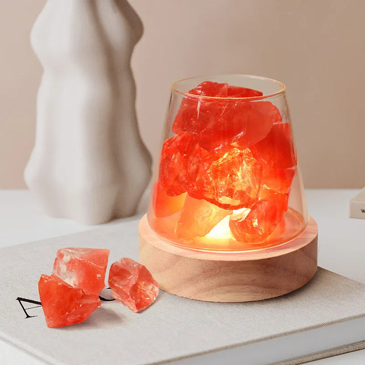 Himalaya Saltlampa - Kristall Nattlampa &amp; Aromaterapidiffuser