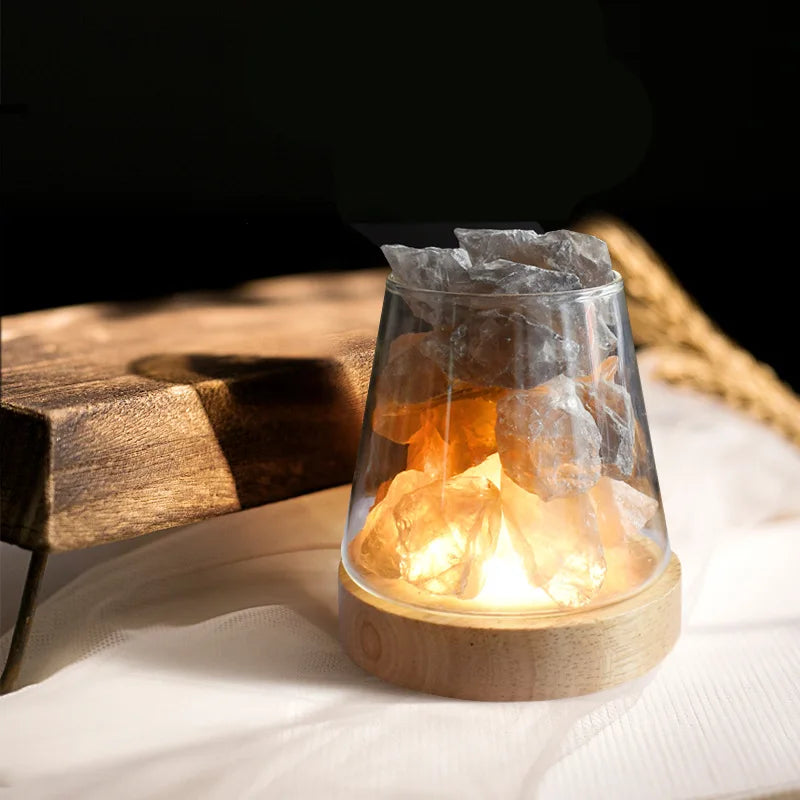 Himalaya Saltlampa - Kristall Nattlampa &amp; Aromaterapidiffuser