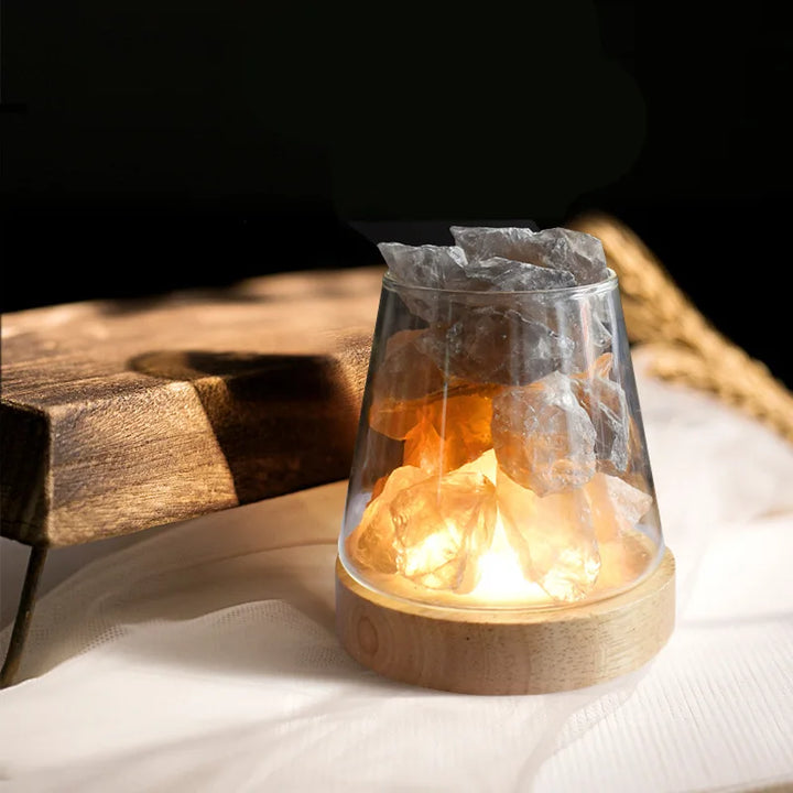 Himalaya Saltlampa - Kristall Nattlampa &amp; Aromaterapidiffuser
