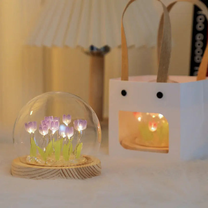 DIY Glas Tulpan Globe Lampa