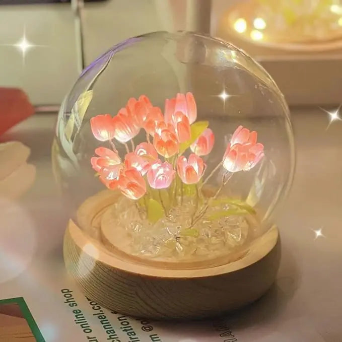 DIY Glas Tulpan Globe Lampa