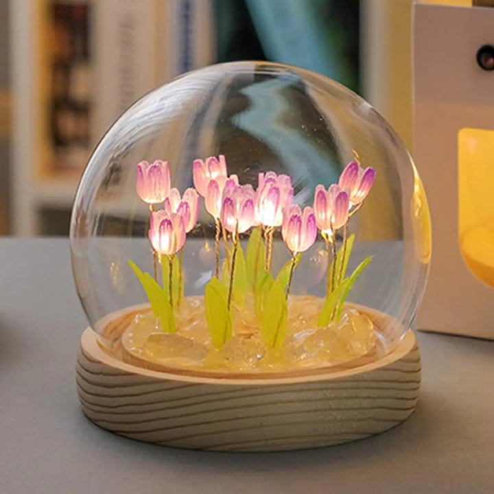 DIY Glas Tulpan Globe Lampa
