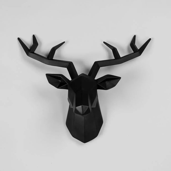 Älgskulptur Djurstaty Figur Väggdekoration Kreativ Konst med Horn Statuett för Kontorsinredning Väggmontering