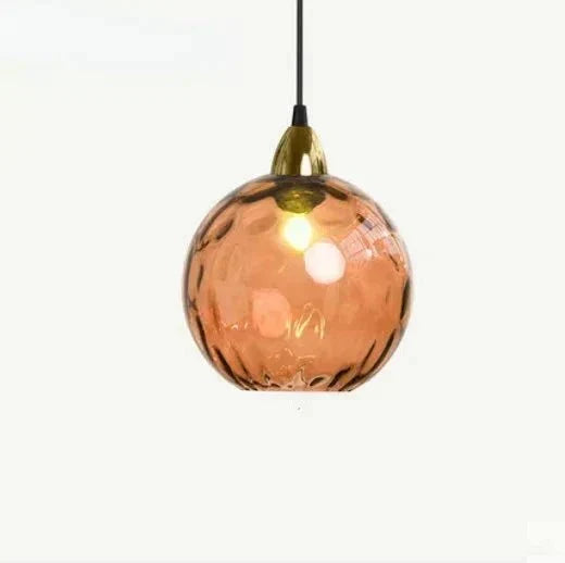 Glasora Pendellampa - Transparent Glasboll med LED-belysning