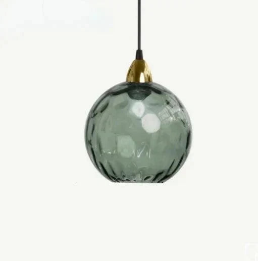 Glasora Pendellampa - Transparent Glasboll med LED-belysning