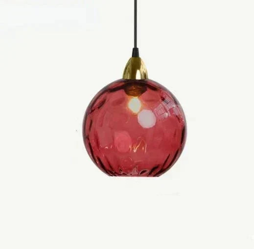 Glasora Pendellampa - Transparent Glasboll med LED-belysning
