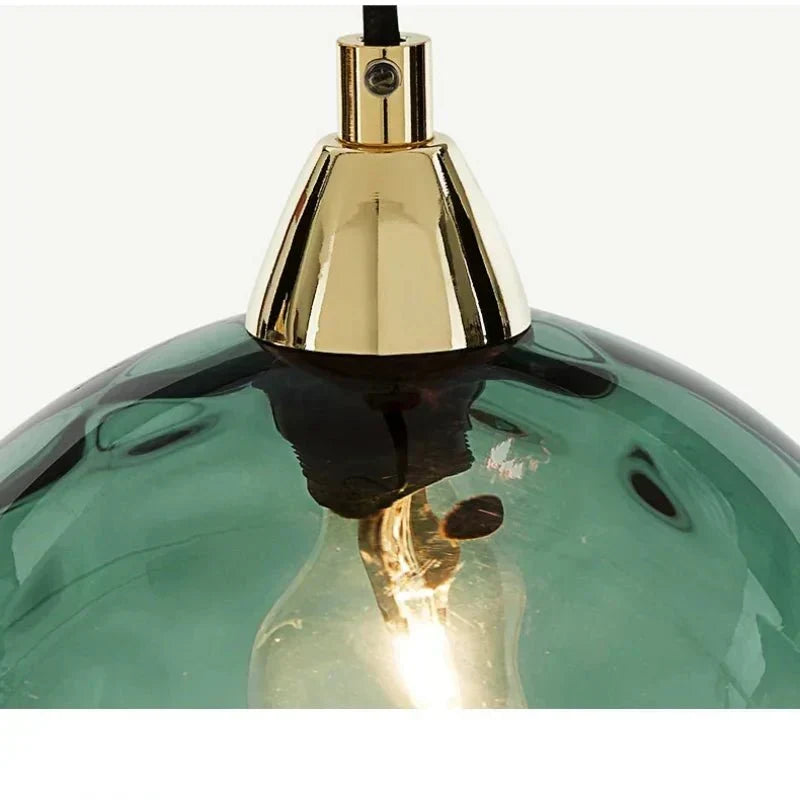 Glasora Pendellampa - Transparent Glasboll med LED-belysning