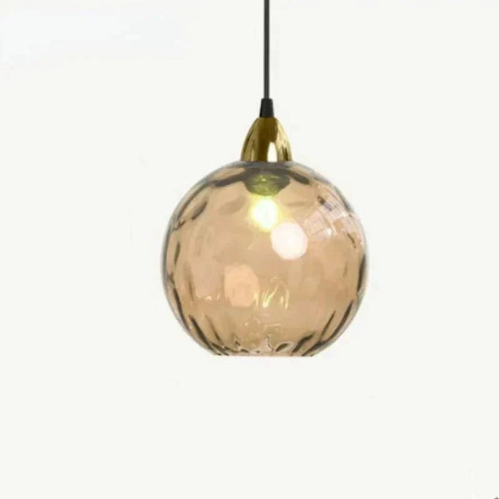 Glasora Pendellampa - Transparent Glasboll med LED-belysning