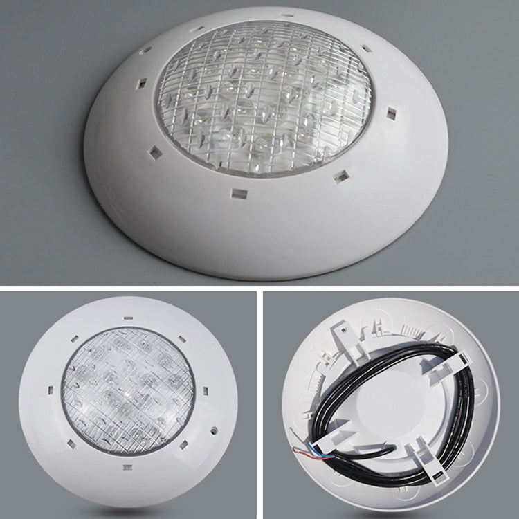 18x3W ABS plastpoolvägglampa undervattensljus (Vit)