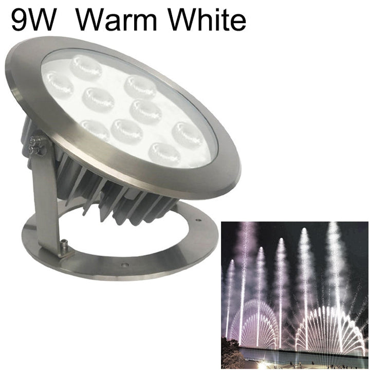 9W Fyrkantig Park Landskaps LED Underwater Light Pool Light (Varm Vit Ljus)