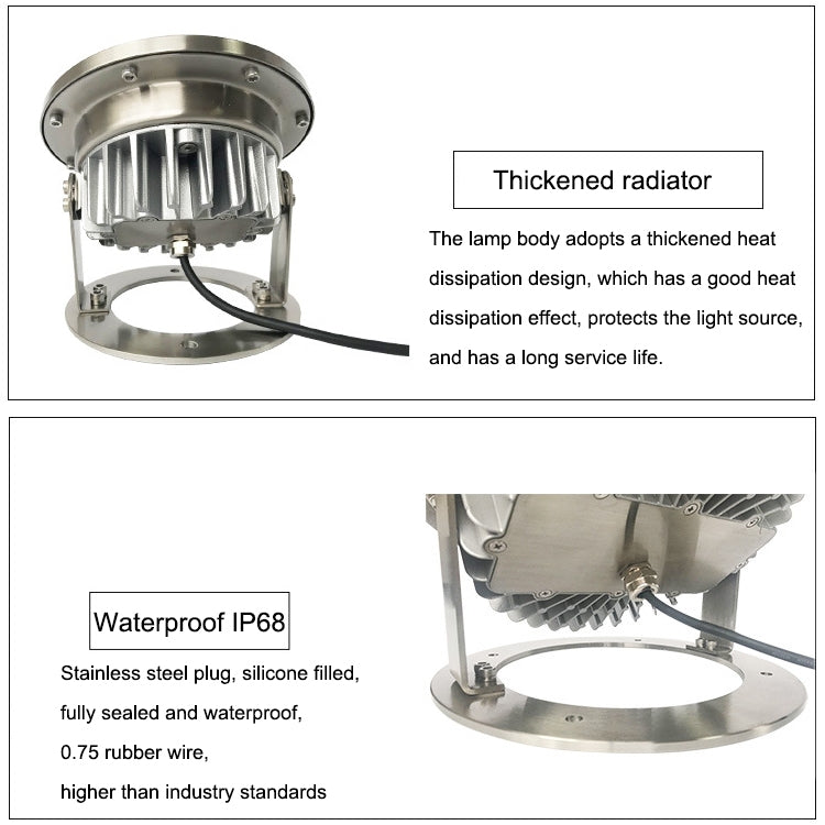 9W Fyrkantig Park Landskaps LED Underwater Light Pool Light (Varm Vit Ljus)