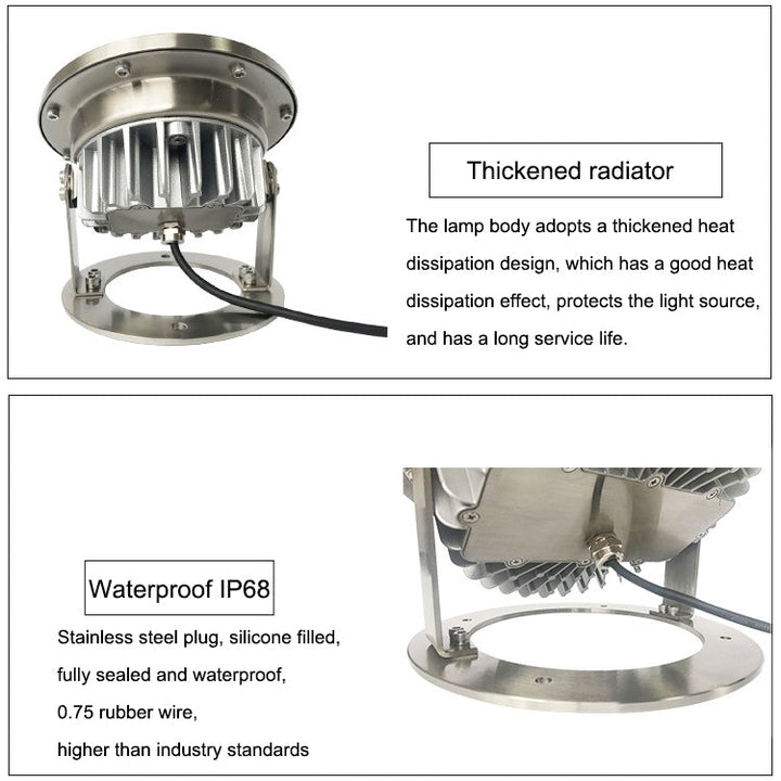 9W Fyrkantig Park Landskaps LED Underwater Light Pool Light (Varm Vit Ljus)