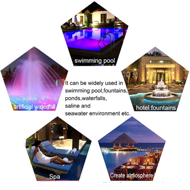 18W LED Rostfritt Stål Väggmonterad Poolbelysning Landskapsunderwater Light (färgglad belysning)