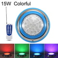 15W LED Rostfritt Stål Väggmonterad Poolbelysning Landskapsbelysning Underwater Light (färgat ljus + fjärrkontroll)