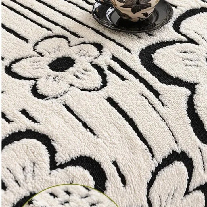 Broderad Blomma Mjuk Sofföverdrag