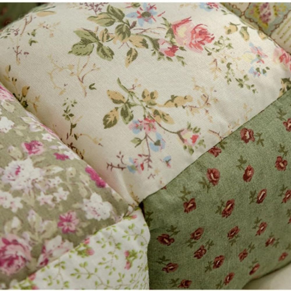 Blommig Blom Quiltad Sofföverdrag