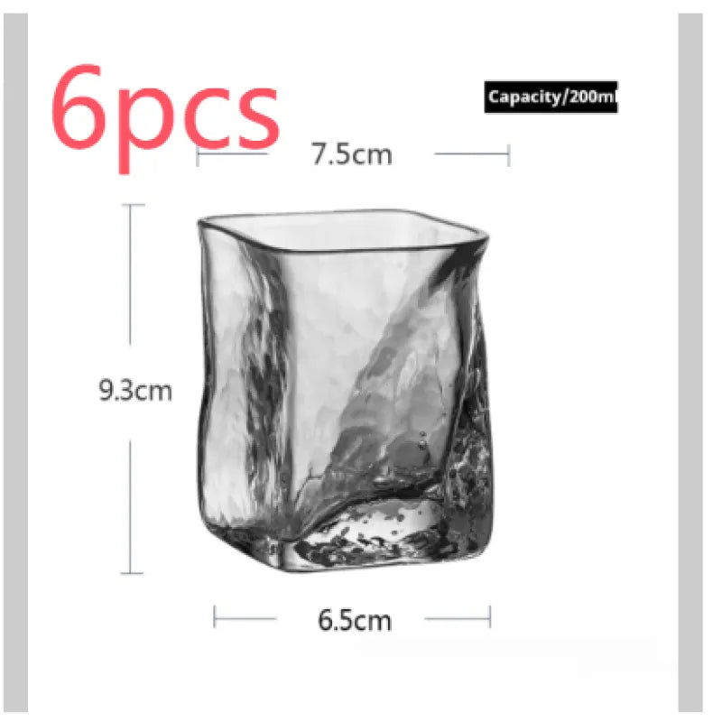 Förvrängd Textur Whiskyglas Set