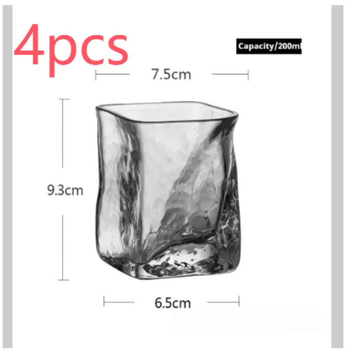 Förvrängd Textur Whiskyglas Set