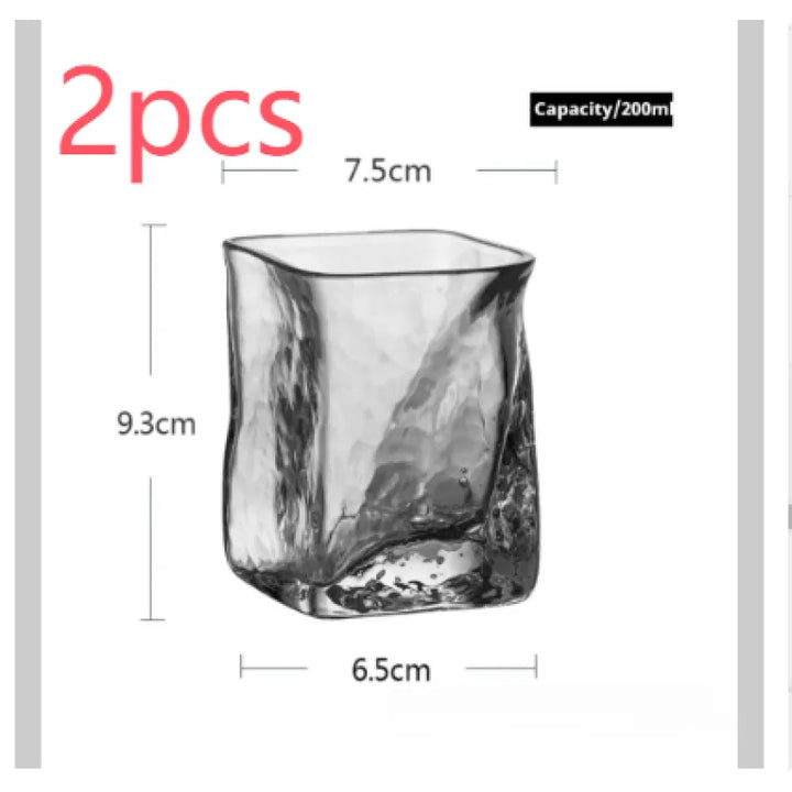 Förvrängd Textur Whiskyglas Set