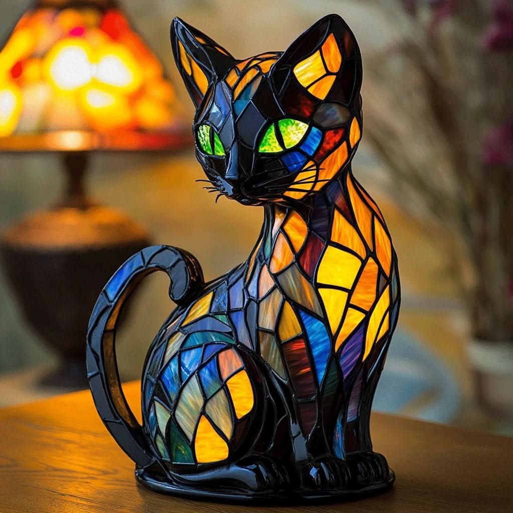 Lekfull LED-kattnattlampa med mjukt ambient ljus