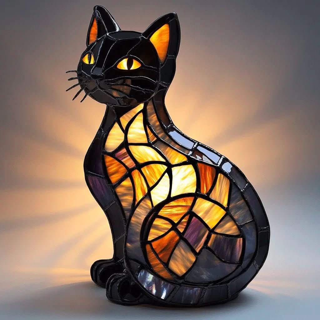 Lekfull LED-kattnattlampa med mjukt ambient ljus