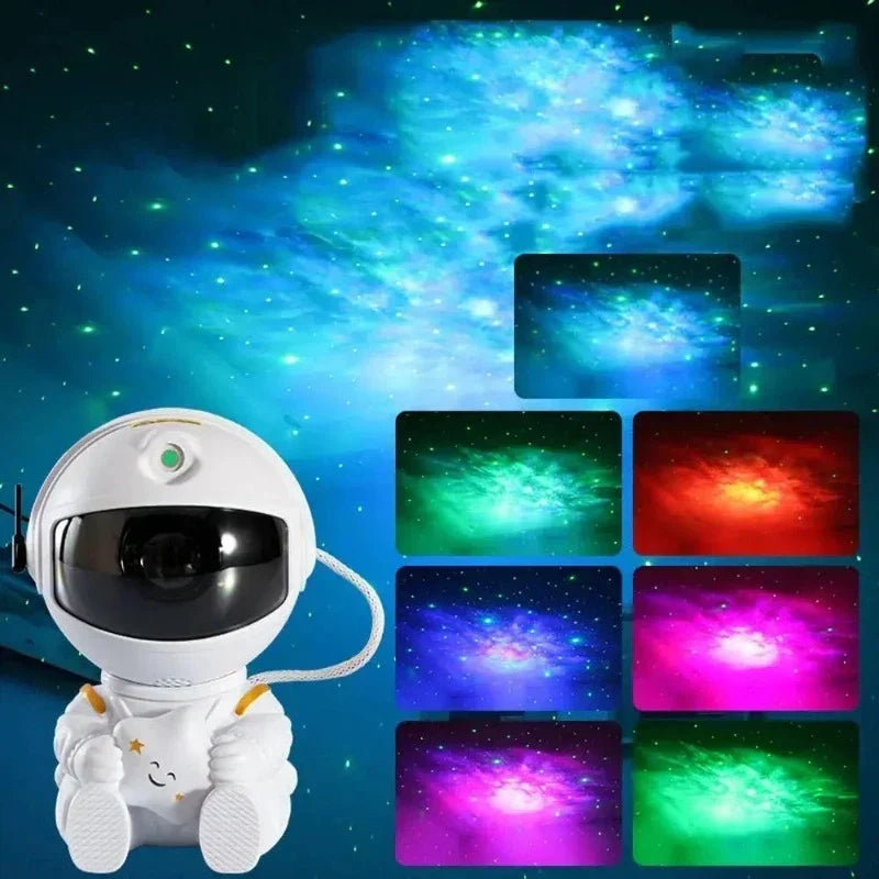 Galaxens Stjärnhimmel Projektor Lampa - Astronaut LED Projektions Nattlampa för Sovrum |