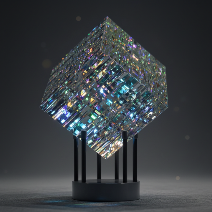 ChromaticCube Kristall Regnbågsreflektionskonst | Modern Skrivbord Dekor &amp; Mittpunkt