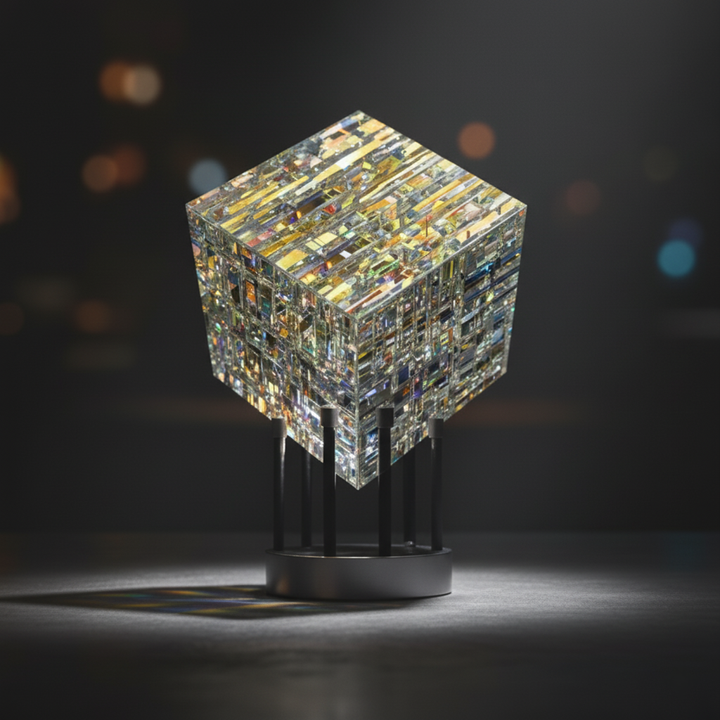 ChromaticCube Kristall Regnbågsreflektionskonst | Modern Skrivbord Dekor &amp; Mittpunkt