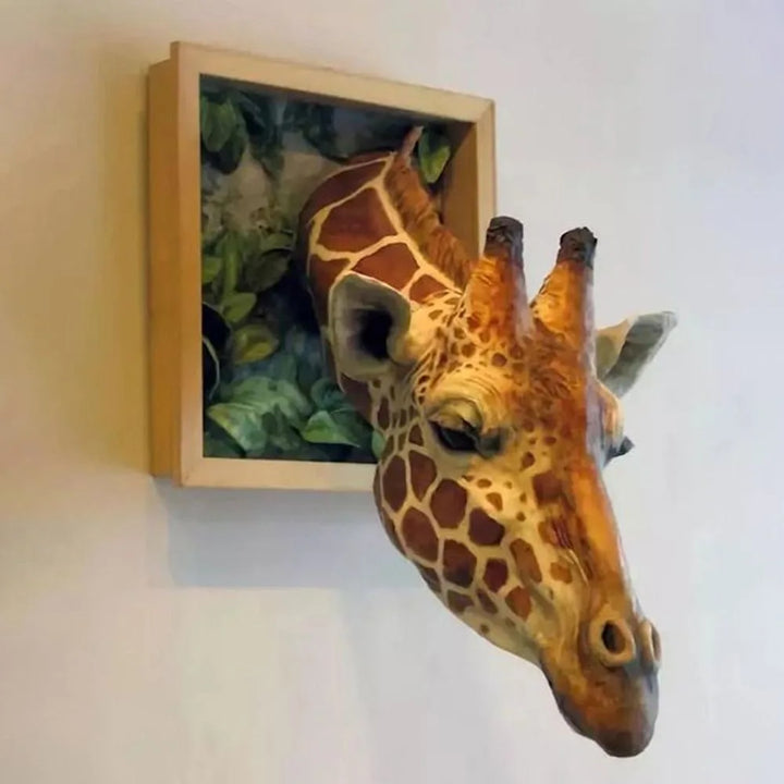 Giraffhuvud - Väggdekoration - 3D-skulptur - Livsstorlek dekoration