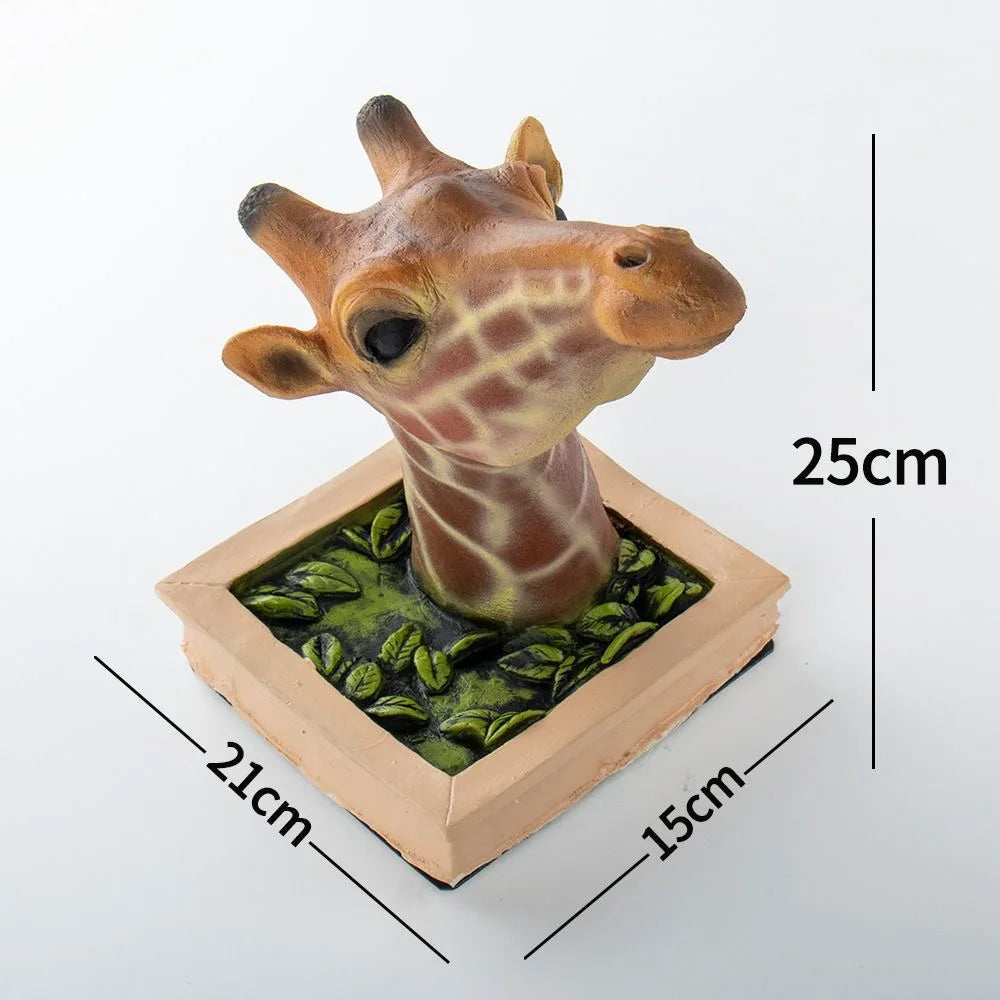 Giraffhuvud - Väggdekoration - 3D-skulptur - Livsstorlek dekoration