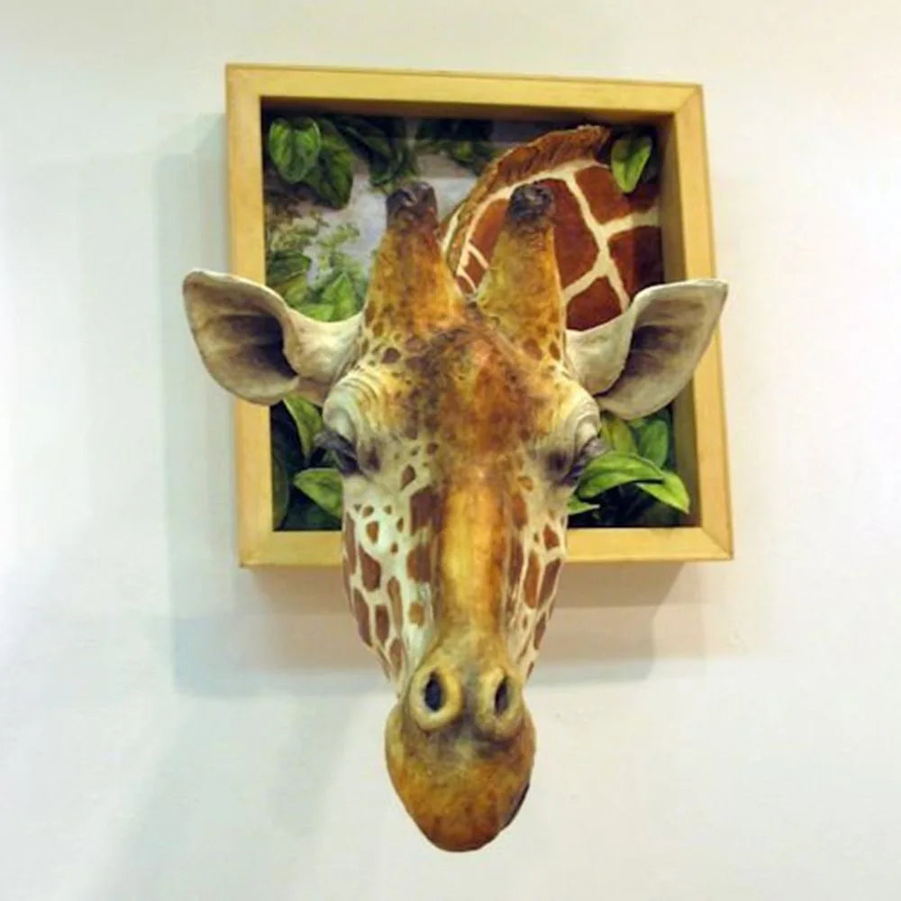 Giraffhuvud - Väggdekoration - 3D-skulptur - Livsstorlek dekoration