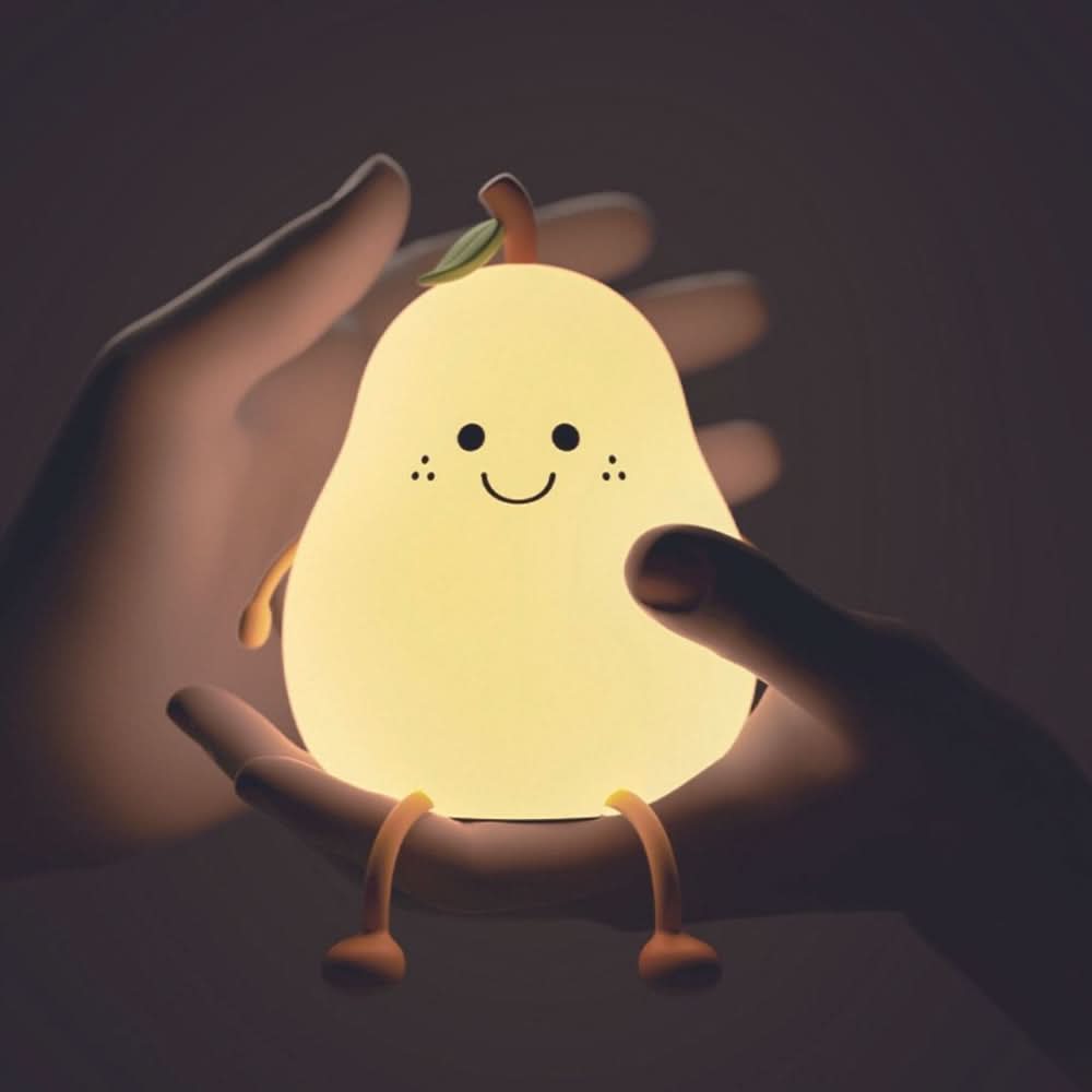 GlowPear Uppladdningsbar Silikon Nattlampa för Barn