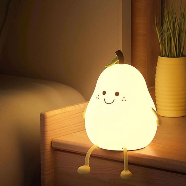 GlowPear Uppladdningsbar Silikon Nattlampa för Barn