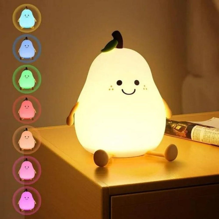 GlowPear Uppladdningsbar Silikon Nattlampa för Barn